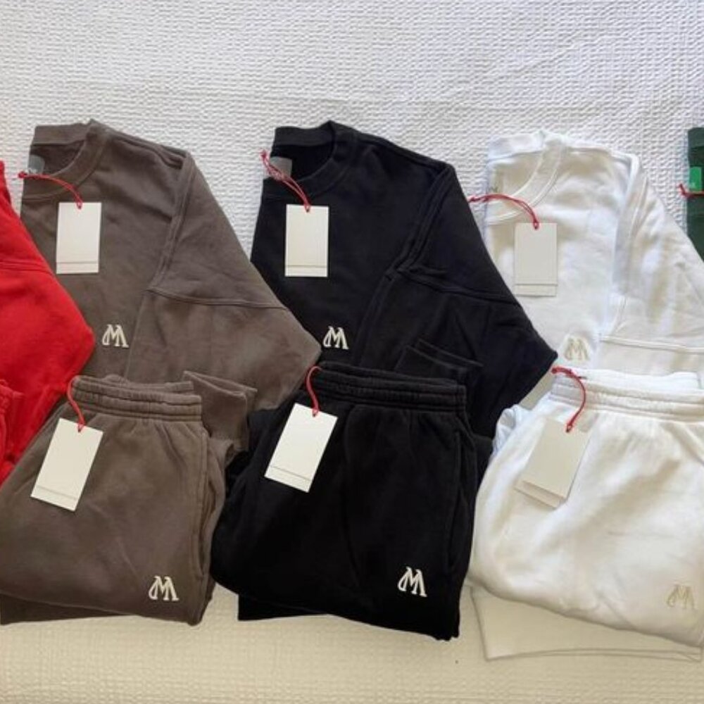 100% cotton tracksuit - BLACK crewneck